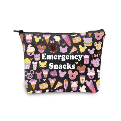 JXGZSO Emergency Food Storage Bag - Reusable Zipper Pouch, Food Safe, Snack Lover Gift (Emergency Snacks 2 Black)