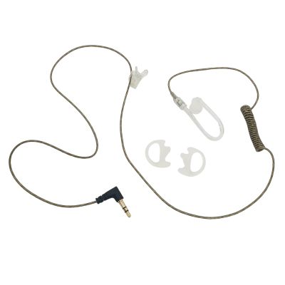 PZYPYM Tubeless Listen Only Earpiece 3.5mm Covert Two Way Radio Ear Piece Headset Highly Clear Audio Sound Earphone for Leo Law Enforcement Police Speaker Microphone