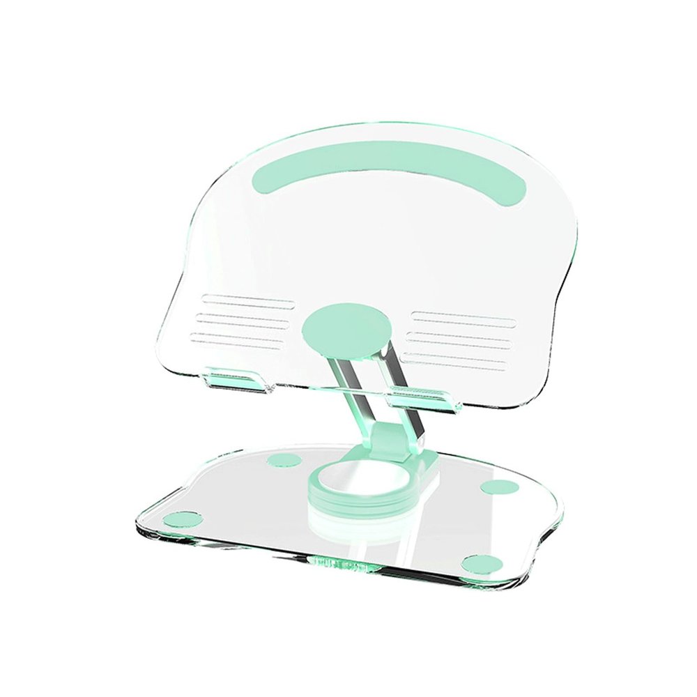 Acrylic Tablet Stand, Desktop Rotating Tablet Stand, Foldable Lazy Anti-Slip Support Stand for Tablets, Cell Phones, Learning Machines, Etc.(Green)