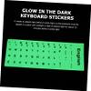 CAXUSD Fluorescent Keyboard Sticker Lettering Stickers for Laptop Night Light Keyboard Decals view 2