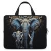 Laptop Case Sleeve 17inch Shockproof Laptop Case Two Elephants on Black Background Laptop Sleeve Carrying Case view 1