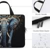 Laptop Case Sleeve 17inch Shockproof Laptop Case Two Elephants on Black Background Laptop Sleeve Carrying Case view 3