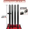 LS2015 1.8M Land Surveying Equipment RTK Carbon Fiber Surveying Prism Pole, 4 Section Survey Pole, with 5/8X11 Thread, 4 Section Prism Pole with Level Bubble and Soft Bag view 2