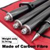 LS2015 1.8M Land Surveying Equipment RTK Carbon Fiber Surveying Prism Pole, 4 Section Survey Pole, with 5/8X11 Thread, 4 Section Prism Pole with Level Bubble and Soft Bag view 3
