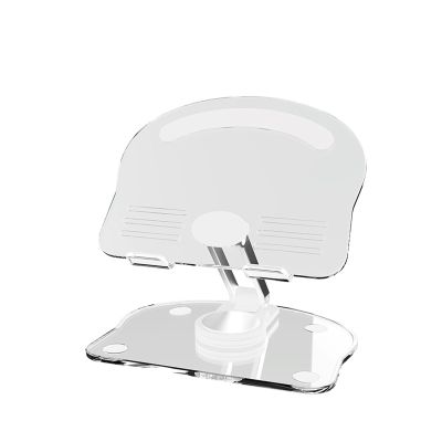 Acrylic Tablet Stand, Desktop Rotating Tablet Stand, Foldable Lazy Anti-Slip Support Stand for Tablets, Cell Phones, Learning Machines, Etc.(White)