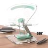 Acrylic Tablet Stand, Desktop Rotating Tablet Stand, Foldable Lazy Anti-Slip Support Stand for Tablets, Cell Phones, Learning Machines, Etc.(White) view 2
