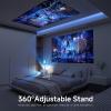 [360Adjustable Stand] Mini Projector with WiFi and Bluetooth: Electric Focus & Auto Keystone 1080p Supported, 15000L,Multi-Device Compatible Outdoor Phone Projector - Visulapex Portable Home Theater view 4