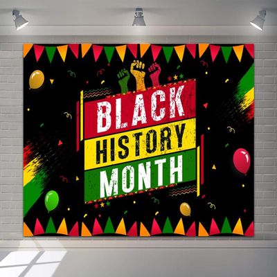 Black History Month Backdrops for Photoshoot 12x10ft Vinyl Black History Month Photography Backdrop African American Celebration Photo Backdrop Black History Month Party Background Decorations Props