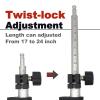 LS2015 Mini Stakeout Prism Pole, Mini Handheld Prism Poles 60cm with Twist Lock for Prism Total Station Surveying Stakeout Surveying Prism Pole for Swiss Type, with Level Bubble and Soft Bag view 2