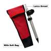 LS2015 Mini Stakeout Prism Pole, Mini Handheld Prism Poles 60cm with Twist Lock for Prism Total Station Surveying Stakeout Surveying Prism Pole for Swiss Type, with Level Bubble and Soft Bag view 3