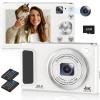 4K Digital Camera, 48MP Autofocus Cameras for Photography,Vlogging Compact Camera with Front and Rear Camera, 16X Zoom Protable Point and Shoot Cameras with 32GB SD Card,Anti-Shake,2 Batteries view 1