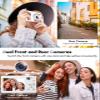 4K Digital Camera, 48MP Autofocus Cameras for Photography,Vlogging Compact Camera with Front and Rear Camera, 16X Zoom Protable Point and Shoot Cameras with 32GB SD Card,Anti-Shake,2 Batteries view 3
