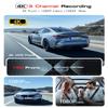 3 Channel 4K Dash Cam, STARVIS 2 IMX675, 4K+1080P+1080P Front Inside and Rear Triple Car Camera, Built in GPS WiFi Dash Camera for Cars, IR Night Vision, 24H Parking Mode,Support 256GB Max view 2