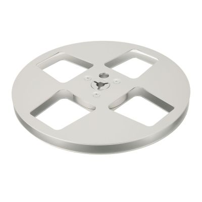 ANGGREK 1/4 7 Inch Empty Reel, Open Reel Takeup Reel Low Noise Aluminum Alloy 4 Hole for Reel to Reel Tape Player (Silver)