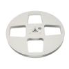 ANGGREK 1/4 7 Inch Empty Reel, Open Reel Takeup Reel Low Noise Aluminum Alloy 4 Hole for Reel to Reel Tape Player (Silver) view 2