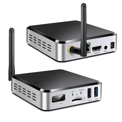 Geniatech Android 11 Smart TV Box HD 4K, HDMI Digital Signage Player, Mini PC 4G WiFi Bluetooth Video Player for Industrial/Commercial Advertising Menu Display