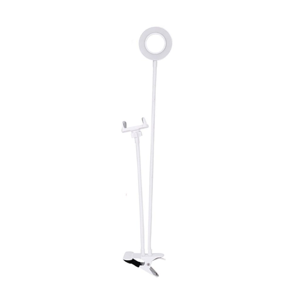 RORPOIR USB Selfie Lamp Brightness Led Fill Light Bracket for Phone Photography Makeup and Live Streaming White Design