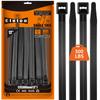 Eletoo 12 inch 100 Pack Black Large Zip Ties Heavy Duty 2025 New Patented Design, 500 LBS Tensile Strength, Self-Locking Nylon PA66 UV Resistant Cable Ties for Indoor and Outdoor Use view 1