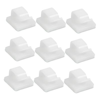 MERRYHAPY 50pcs Large Adhesive Hooks Cord Covers for Wires on Floor Wire Ties Wire Wall Clips Cord Management Clips Wire Organizer