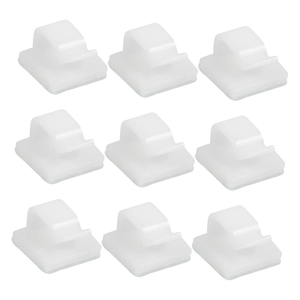 MERRYHAPY 50pcs Large Adhesive Hooks Cord Covers for Wires on Floor Wire Ties Wire Wall Clips Cord Management Clips Wire Organizer