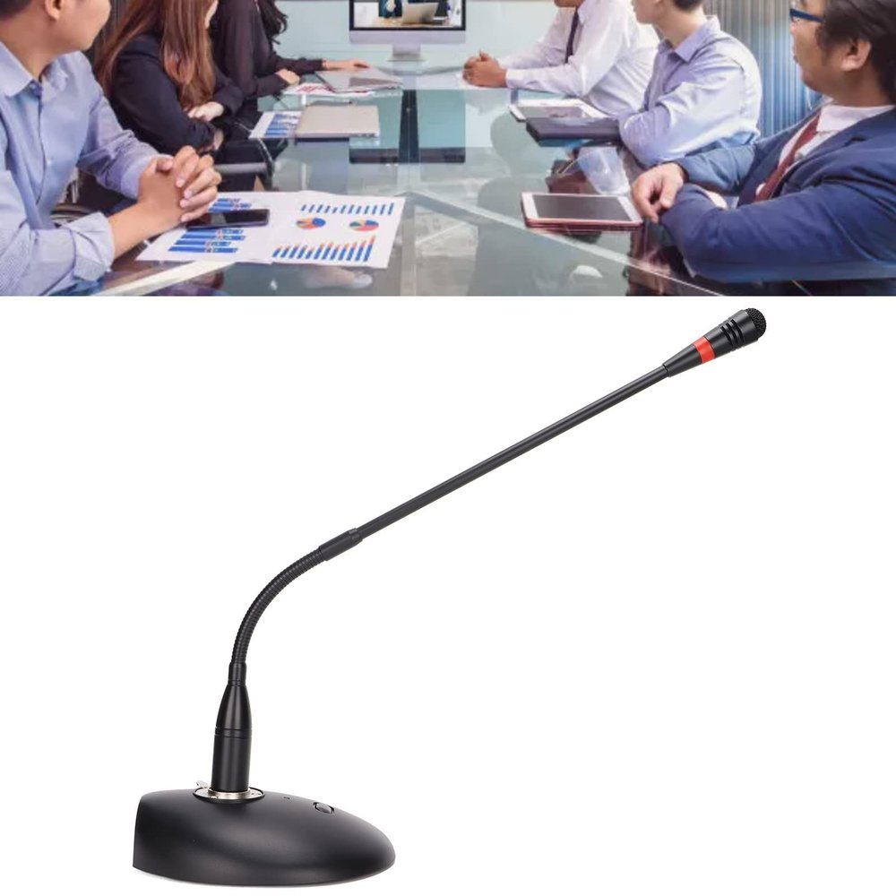 Beufee Gooseneck Microphone, Condenser Microphone D38 Podium Microphone Computer Microphone with XLR to 6.35mm Cable for Conference Broadcast