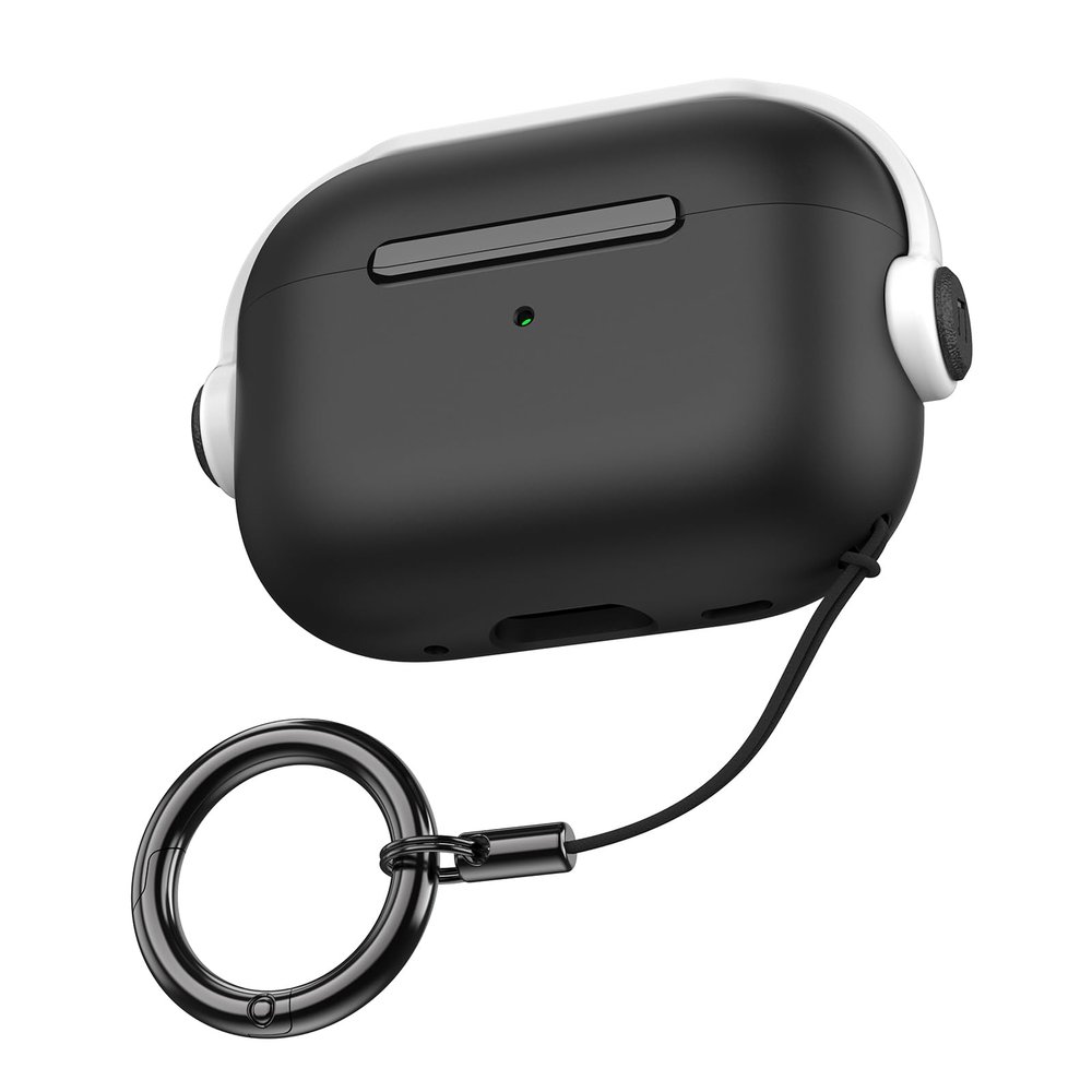 iDOMi for AirPods 4th Generation Case Cover 2024, Military Grade Shock-Absorbing for AirPods 4 Case with Keychain for Women Men, WhiteBlack