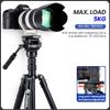 Fotopro Aluminum Video Fluid Head with Handle, Heavy Duty Vertical Horizontal Shooting Camera Tripod Head with Sliding QR Plate for DSLR Cameras Camcorders, Max Load 5kg/11 lbs, MH-6A Pro view 3