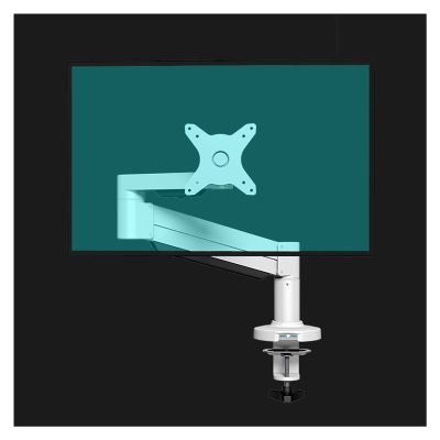 Monitor Arm Gas Single Monitor Desk Mount Stand Tilt and Swivel Adjustable Aluminum Alloy Single Desk Arm Stand Monitor Stand with 2 USB3.0 Ports, 3 Colors Monitor Desk M