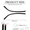 LNQ LUNIQI 1 Pair TR90 Bright Black Glasses Replacement Arms Glasses Double Convex Teeth 5mm Replacement Temple with Screws, Screw Washers and 3-in-1 Screwdriver (Gloss Black 5mm) view 2