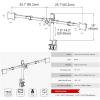 GenSDH Monitor Arm Gas Triple Monitor Stand for 10-27 Inches 3 Monitor Desk Mount, Heavy-Duty Free Standing Fully Adjustable Arm, Desk Clip Mount, Each Arm Holds up to 22lbs Mon view 2