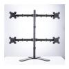 GenSDH Monitor Arm Gas Quad Four Monitor Mount Stand, Height Adjustable Free Standing 4 Screen Mount, Steel Monitor Desk Mount Bracket Fits Monitors Up to 32 Inches Monitor Desk view 1