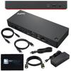 40B00135US Lenovo Thinkpad Docking Station USB C - 1 Year Warranty, Supports 4K Display, Thunderbolt 4 Dock with 135W Adapter, HDMI, DisplayPort, Thunderbolt Cables & Cloth - Lenovo Docking Station view 1