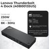 40B00135US Lenovo Thinkpad Docking Station USB C - 1 Year Warranty, Supports 4K Display, Thunderbolt 4 Dock with 135W Adapter, HDMI, DisplayPort, Thunderbolt Cables & Cloth - Lenovo Docking Station view 3