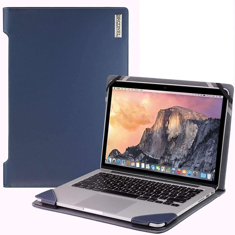 Broonel - Profile Series - Blue Leather Laptop Case Compatible with Lenovo ThinkPad X1 2-in-1 G9 14" Laptop
