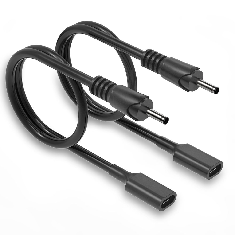3.28Ft 5V DC Power Cord USB C to DC 3.5mm x 1.35mm Barrel Jack Adapter Connector Charging Cable Plug for Camera, Power Bank, DVR, Recorder, Webcam Router, Scanner, 2Pack