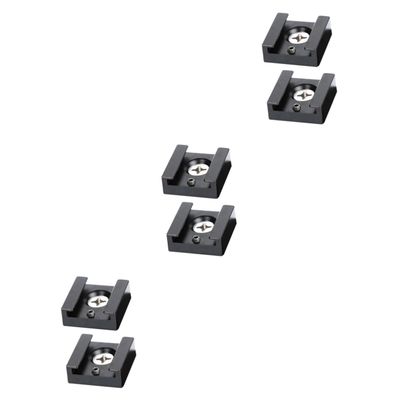 ARTIBETTER 6pcs Cold Shoe Mount Adapter Quick Release Flash Bracket for Camera Hot Shoe Flash Mount Compatible Threaded Accessories Durable for Led Lights and Microphones