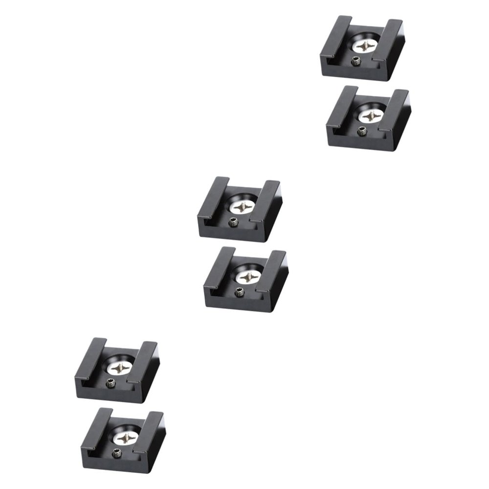 ARTIBETTER 6pcs Cold Shoe Mount Adapter Quick Release Flash Bracket for Camera Hot Shoe Flash Mount Compatible Threaded Accessories Durable for Led Lights and Microphones