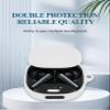 Case for Soundcore Liberty 4 Pro by Anker, Noise Cancelling Wireless Earbuds,WUNIAK Soft Silicone Protective Portable Scratch Shock Resistant Shell with Cleaner Kit & Carabiner & LanyardWhite view 3