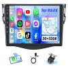 [4 Core + 32G] for Toyota RAV4 Radio 2007-2012: 9" 1280 * 800 HD Touch Screen Stereo with Wireless CarPlay Android Auto 5G WiFi GPS Bluetooth 5.0 FM RDS SWC Backup Camera view 1