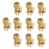 10 Brass SMA Female Base Socket Jack PCB Mount 50 Ohm RF Connectors, Gold Plated, Equipments,for Ground Transmission System view 2