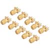 10 Brass SMA Female Base Socket Jack PCB Mount 50 Ohm RF Connectors, Gold Plated, Equipments,for Ground Transmission System view 3