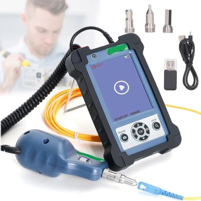KJLYLPP Handheld Fiber Microscope 3.5in LCD Display, 400X Optic Fiber Inspection Probe Kit for UPC SC/FC/ST/LC/SC Male SC/LC Female Tips