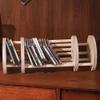 FFYWSBWD Wood Vinyl Record Storage Holder Stretchable - Vinyl IP Records Stand - Album Storage Organizer Display Stand Rack Holds Up to 35 Albums | DVDs | CDs view 3