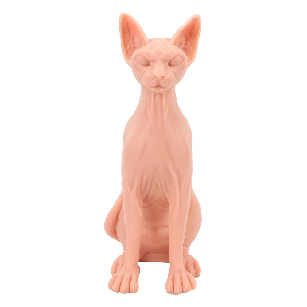 Silicone Hairless Cat Model Soft Odourless Photo Props Decoration Sphynx Cat Model
