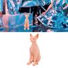 Silicone Hairless Cat Model Soft Odourless Photo Props Decoration Sphynx Cat Model view 2