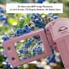 Asixxsix Video Camera Camcorder, 2.4 Inch Screen 2K 48MP Digital Camera 16X Zoom 270 Degree Rotating Screen Video Recorder Vlogging Camera with LED Fill Light, Loop Recording view 2