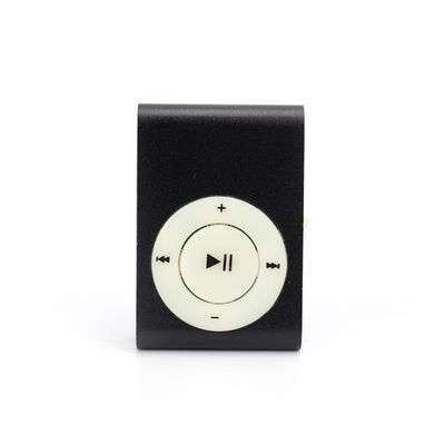 Nurnesy 3.5mm USB2.0 Mini MP3 Player with Clip Support Memory Card Simple No Dispaly Screen (Black)