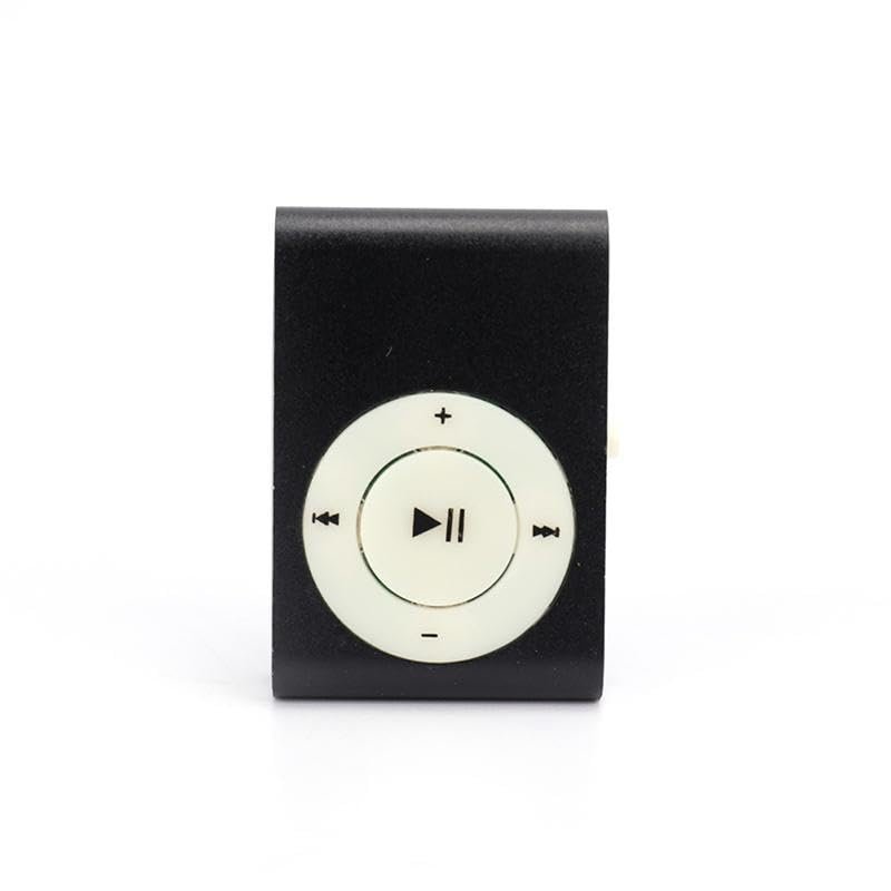 Nurnesy 3.5mm USB2.0 Mini MP3 Player with Clip Support Memory Card Simple No Dispaly Screen (Black)