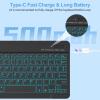 aMZCaSE for iPad A16 11th 10th Generation Case with Keyboard - 7 Colors Backlight Detachable Folio Keyboard Case for iPad (A16) 11th Gen 2025 & 10th Gen 10.9 inch 2022, Smart On/Off, Pen Holder, Black view 4