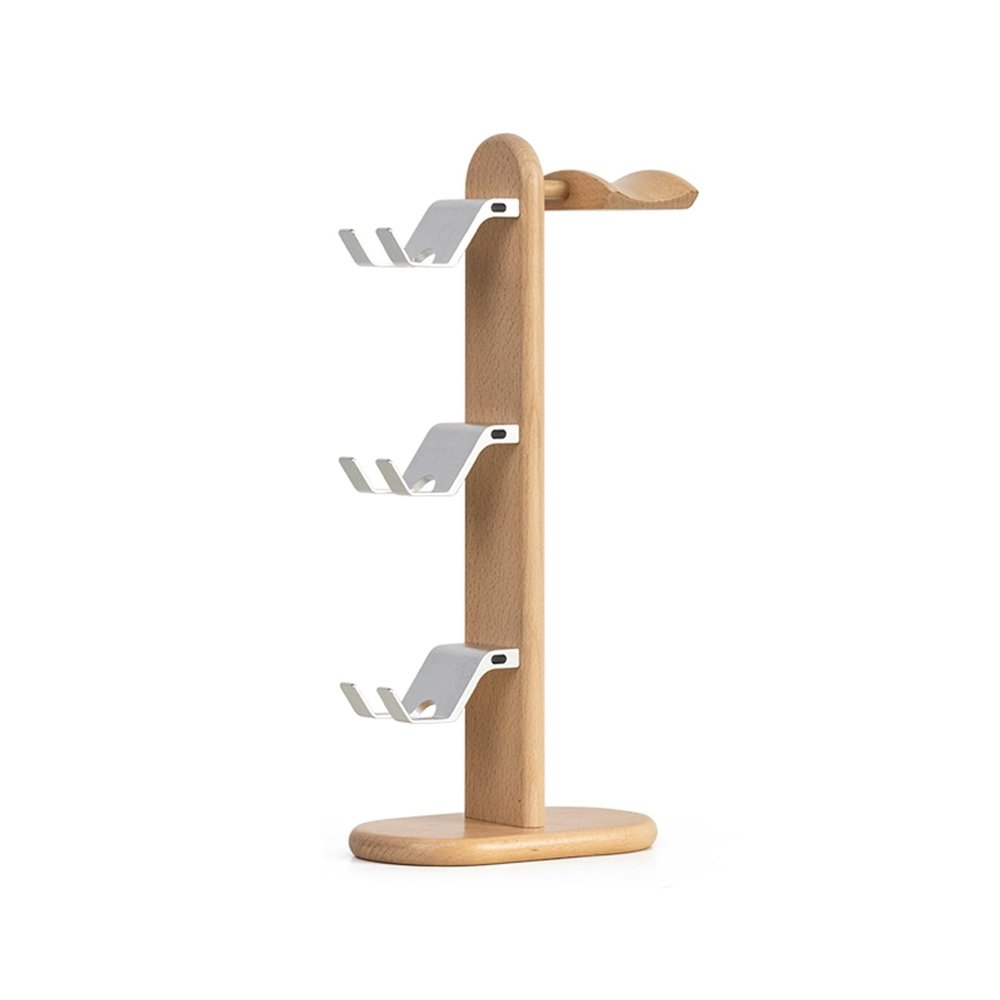 YIORYO Headphone Stand for Desk, Universal Headset Holder Hanger Mount Aluminum with Protective Silicone Pad, Gaming Headset Accessories(White)